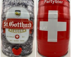 KEG102 St. Gotthard Lager "Swiss Flag" 2011 Switzerland 15 EURO Party Keg Collector, 5 Liter Partyfass Sammlung, Partyfässer, Keg Collection, Keg Collector Germany