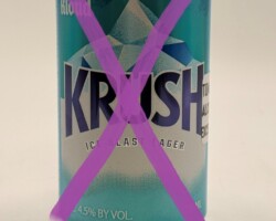KOR031 Kloud Krush Ice Blast Lager 4,5% Alc, 355ml, Korean beer can, beer can collector South Korea, Korianisches Bier