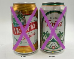 NCA001-002 Victoria Clasica, Cerveza Tona Nicaragua, beer can from Nicaragua, beer can collection Nicaragua, beer from Nicaragua