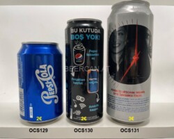 OCS129-131 Pepsi Cola Turkey, Pepsi Cola Zero Bu Kutuda bos Yok! sllek can Turkey, Peroni Cocktail 500ml, Soft drink collection, can collection, pepsi can collector