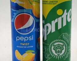 OCS152-153 Pepsi Twist CU GUST DE Lamaie Edition Romania, Sprite Zitrone - Limette Avatar Edition Germany, soft drink can collection, can collector, coke can collection, pepsi can collection, sprite can collector