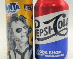 OCS181-182 Fanta Zero Sugar Pineapple Beetlejuice Edition 2024 Australia 250ml, Pepsi-Cola Soda Shop 2024 USA 355ml,Energy Can Collector, Fanta Can Collector, Softdrink can collector, Energy Drink Dosen Sammlung