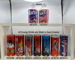 OCS209-217 Energy Drink Collection from Saudi Arabia, SAUDI Made Energy Drink Cans, Saudi Arabia Soft Drink, Aluminium Bottle Fanta from Japan, Japanese Fanta Bottles, Fanta Cans Japan, Fanta Collector Japan, Soft Drink Can Collection Arabia