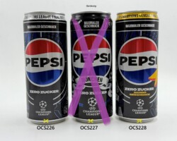 OCS226-228 Pepsi Zero Zucker Champions Finale München, 3 Can Edition, Can Collector Austria, Drink Can Collection, Beer Can Collector, Pepsi can collection, Pepsi Sammlung