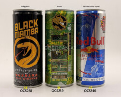 OCS238-240 Black Mamba Energy Drink Philippines, Hell Energy Drink Limited Edtion Lime Spritz Flavour, Red Bull Tokyo Switzerland for Japan, Energy Drink Collector, Red Bull Collection