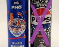 OCS258-259 PepsiMe pho Ghien Food Edition Vietnam 330ml, Pepsi Max UEFA Women´s Champions League Oslo 2026 Norway 330ml, Can Collector Austria, Pepsi Can Collection