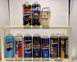 OCS264-273 Pepsi Nostalgic Branding Romania, Pepsi Untold Edition Romania, Pepsi Zero Win a Shirt Germany, Pepsi Zero Zucker Mango Geschmack Win a Shirt Germany, Fanta Helloween Edition Austria, Cornish Orchards Cider UK, Can Collector Austria, Pepsi Can Collection