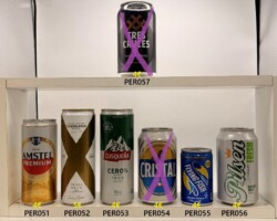 PER051-057 Amstel Premium Peru, Candelaria Premium Cerveza Clara, Cusquena Cero %, Cristal Cerveza, Flying Fish slim Can brewed in Peru, Pilsen Fresh, Tres Cruces black beer, beer can collection Peru