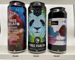 POL066-068 Free Gelato Berries &amp;amp; Cream, Free Pan Da, Browar Stu Mostow unspoken Triple Fruited Coco Weizen Craft beer can, Polish beer can, beer can collector, Bierdosen Polen