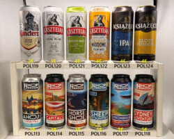 POL113-124 Hop Brook Ahoj! Czeski Pils, Hop Brook Capitals West Coast IPA, Hop Brook Horse Shoe Hazy APA, Hop Brook Sheep Country New Zealand Rice Lager, Hop Brook Stronghold New Zealand Session Rice IPA, Hop Brook Sydney Adventure Rye Australian Pils, Kanclerz Jasne Pelne, Kasztelan Jasne Pelne, Kastelan Niepasteryzowane, Kastelan Miodowe Polski Miod Nowosc, Ksiazece IPA, Ksiazece Zlote Pszeniczne, Polish Beer Can Collection, Polish Craft Beer, Beer Can Collector Poland, Bierdosen Museum Österreich