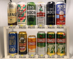 POL125-136 Knights Quest Alcohol Free Beer 0,0%, Kuflowe Mocne 7%, Lomza Miodowe 400ml, Lomza Jasne, Lomza Wyborowe, Lomza Wyborowe Special Edition, Belfast Manufaktura Piwna, Nachmieona Chmiel Sosna Jablko Omaranczo, Okocim Jasne Pelne, Okocim O.K. Beer Brewed in Poland, Okocim Mocne, Pinta of the Month Back in Style Bar der Welt Altbier, Polish beer can collection, polish craft beer can, Polnische Bierdosen, Bierdosen Museum Austria
