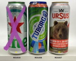 ROU035-037 Heineken Silver 500ml, Tuborg Da Premil, Limited Edition, Ursus Premium,  Romania beer can collection, beer can collector Romania, Rumänische Bierdose