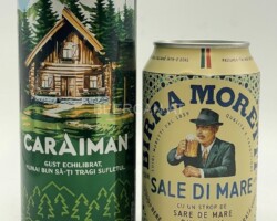 ROU054-055 Caraiman Gust Echilibrat, Birra Moretti Sale Di mare Romania, Romania beer can collection, beer can collector Romania, Rumänische Bierdose