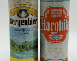 ROU084-085 Bergenbier Premium Pils, Harghita Bere Blonda, Romania beer can collection, Romania Beer Can Collector, Bierdose Rumänien, Bierdosenmuseum Österreich, Beer Can Museum Austria