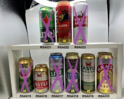RSA015-023 Amstel Lager, Castle Lager, Castle Lite, Castle Milk Stout, Castle Double Malt slim Can, Hansa Pilsener, Heineken 440ml. Lion Lager, Stella Artois Slim Can, South African beer cans, beer can collector South Africa, South Africa Beer Can, Südafrika Bierdosen