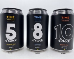 SLO060-062 Time Brewery 5 0Clock Blonde Ale, Time Brewery 8 0Clock Pale Ale, Time Brewery 10 oClock  Brown Ale