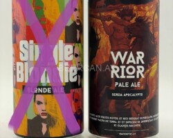 SLO098-099 Single Blondie Blonde Ale, War Rior Pale Ale Serija Apocalypse, Slovenia can Bierdose aus Slovenien, Slovenian Beer Can Collection
