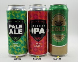 SLO122-124 Craft Brewed Pale Ale, Craft Brewed American IPA, Gold Svetlo Pivo,  Svetlo Pivo, Slovenian Beer Cans, Slovenian Craft Beer Cans, Yugoslavoia Beer Cans, Bierdosen Slowenien