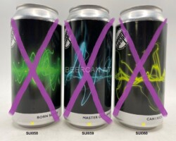 SUI058-060 Hoppy People Born Slippy, Master of Puppets, Can i kick it, Swiss beer can collection, swiss craft beer, Schweizer Craft Bier