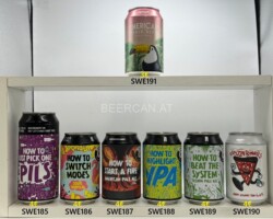 SWE185-191 Beers for every moment, How to just pick one Pils 440ml, How to switch modes sour tropical, how to start a fire american pale ale, how to highlight IPA, how to brat the system session pale ale, Pizza Runner West Coast IPA 6,4%,  Stigbergets American Pale Ale Amarillo Citra 5,2%, , Swedish beer cans, swedisch beer can collector, Schweden Bierdosen, swedish craft beer cans, swedish beer can collector, Bierdosen Museum