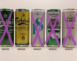 SWE199-203 Carlsberg Alcohol free 330ml, Carlsberg Premium Alcohol free Cheers to Seden 330ml, 18 Lager Premium, Barlingbo Bryggeri Galgbacken IPA, Göteborgs Stark Pilsner 330ml Slim Cans, Swedish beer cans, swedisch beer can collector, Schweden Bierdosen, swedish craft beer cans, swedish beer can collector, Bierdosen Museum