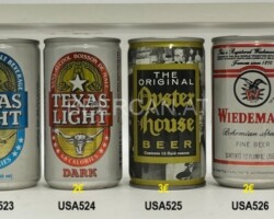 USA522-527 Stroh Light Orange Can, Texas Light 68 Calories, Texas Light Dark, The Original Oyster House Beer, Wiedemann Bohemian Special Fine Beer, Wisconsin Gold Label Light Lager Beer, American Beer Cans 355ml, USA beer cans, BCCA, Beer Can Collector USA, US Beer Cans, beer can collection