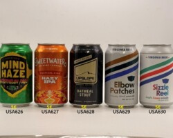 USA626-630 Firestone Mind Haze Watermelon Rage Turbo Radler, Sweetwater Hazy IPA, Upslope Oatmeal Stout, Virginia Beer Elbow Patches, Virginia Beer Sizzle Reel, USA Beer Can, Craft Beer from the States, Amerikanisches Craft Bier, Bierdosenmuseum Mundering