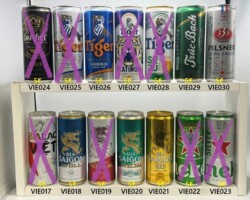 VIE017-030 Vietnam 330ml Slim Beer Cans: Bia Lac Viet, Bia Saigon Chill, Bia Saigon Export Premium, Bia Saigon Special, Bia Saigon Gold, Heineken Champions League, Heineken Silver, DaiViet Black, Tiger Crystal, Tiger Lager Beer, Tiger Platinum, Tiger SoJu Infused Lager, Truc Bach, 333 Pilsner Extra Smooth, Beer Can Vietnam, Vietnamesiche Bierdose, beer can collection Vietnam