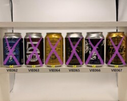 VIE062-067 Bia Thu Cong 5 Thuy Vierge Blonde, Cong Ty Bia Ngü Hanh, Bia CHU TEU DEN, Bia Nha Brewhouse Milk Stout, Huda Gold, Vietnam Beer Can, Vietnam Craft Beer Can, Beer Can Collector Vietnam, Beer Can Museum Austria